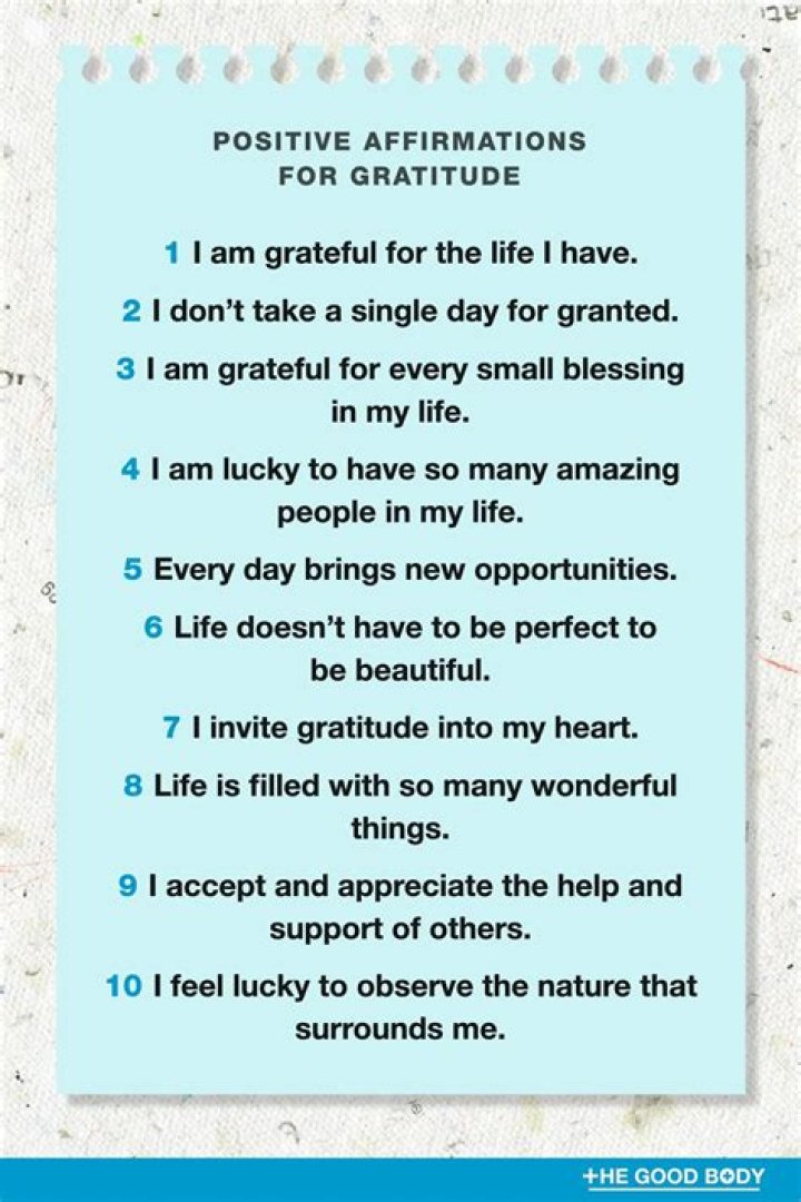 Gratitude Affirmations