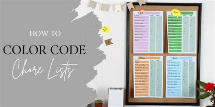 How to color code your chore charts